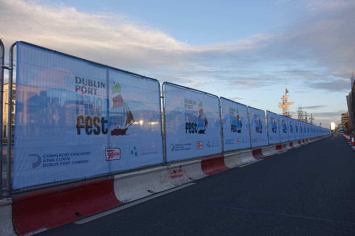 Heras Fence Mesh Banners for Dublin Port Riverfest 2017