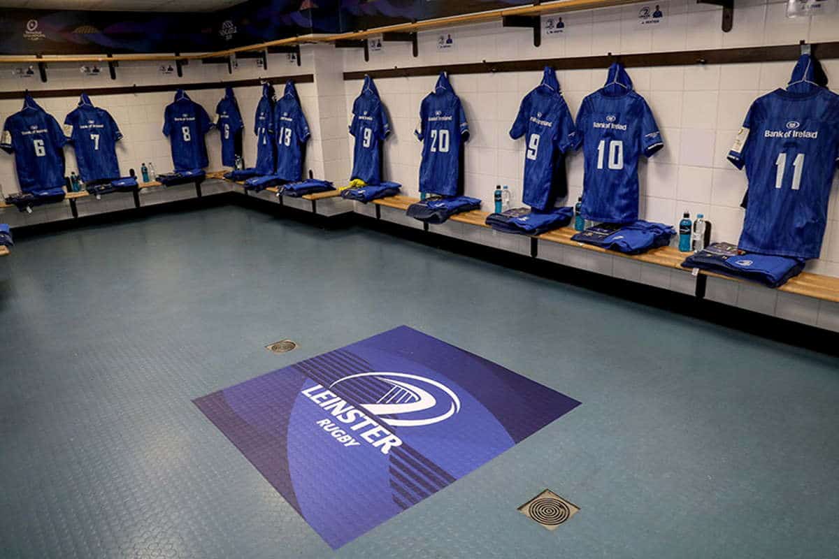 Floor Graphics in Leinster Rugby Dressing Room